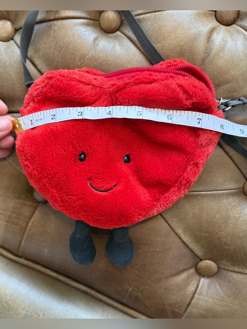 Jellycat Amuseables Red Heart Plush Crossbody Bag - Picture 6 of 6